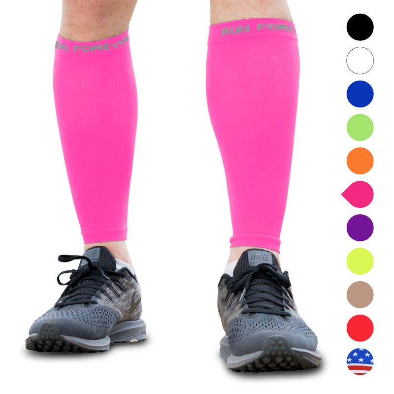 HIGH FIT Pro Calf Compression Sleeve + Free Seamless Sport Socks - Enjoy  Extra Support, Enhanced Performance & Faster Recovery (Pink, L)